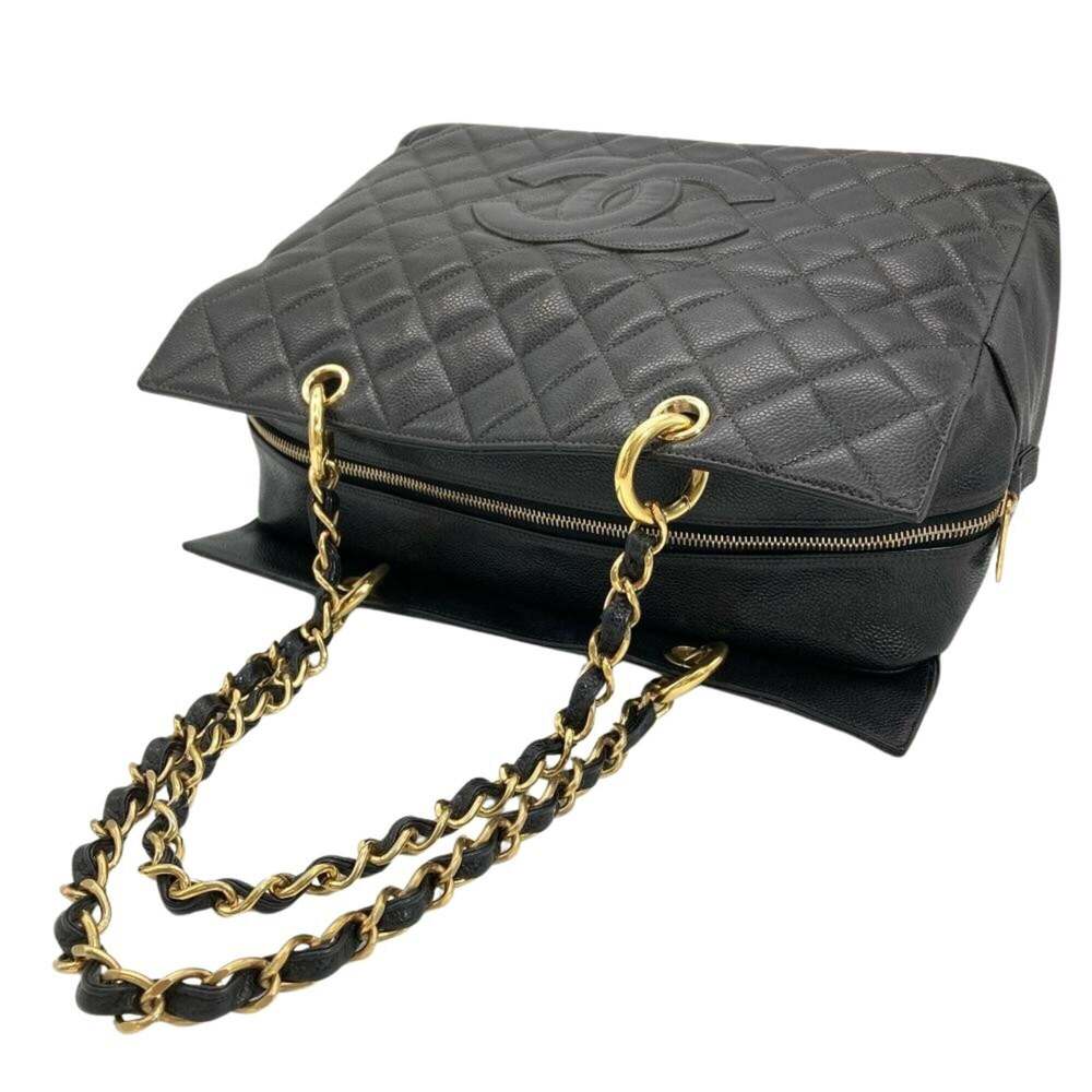 Chanel Matelassé Caviar Skin Chain Shoulder Bag, Black with Gold Hardware, Co... - Picture 3 of 10